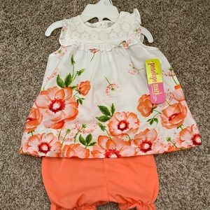 NWT baby girl top and bottom set